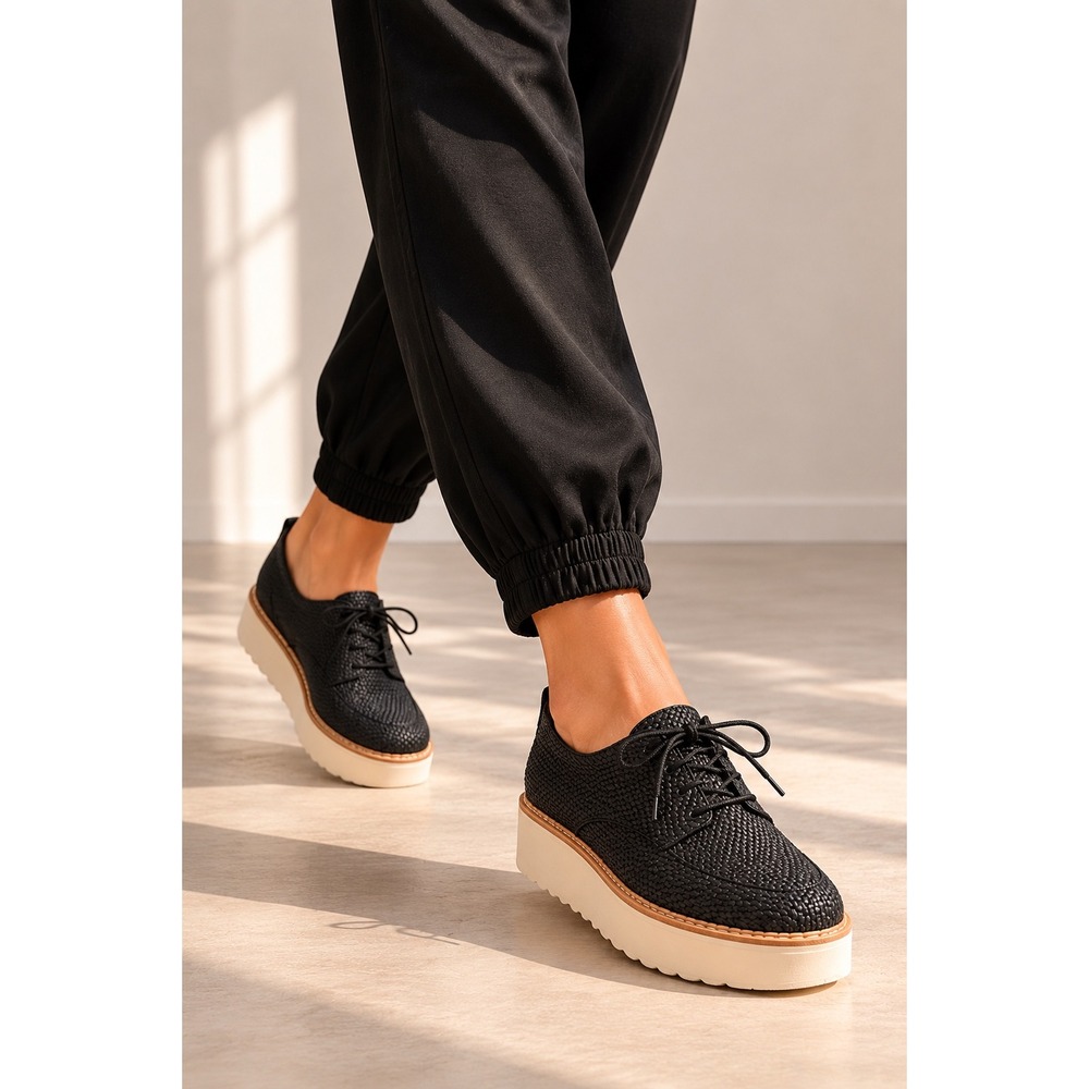 Vince ZINA RAFFIA Textured Platform SNEAKERS Women 8 BLACK LUXURY MINIMALIST‎